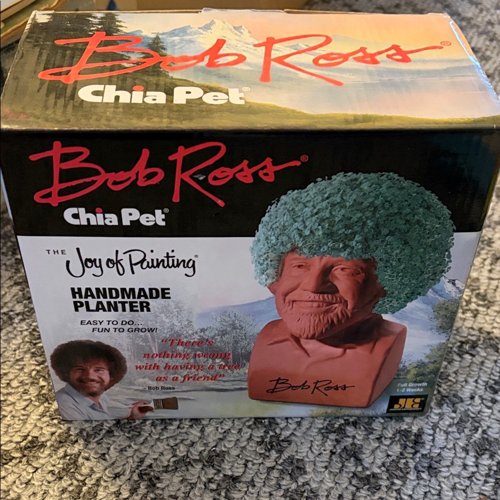 New in box Bob Ross Chia Pet